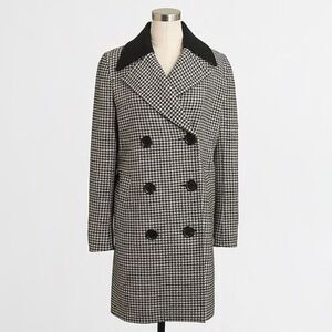 Nwot Jcrew Factory Midlength Houndstooth Coat